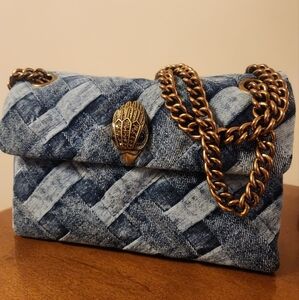 Blue Denim Chain Bag
